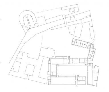 plan schématique du premier niveau ou rez-de-chaussée © Région Bourgogne-Franche-Comté, Inventaire du patrimoine