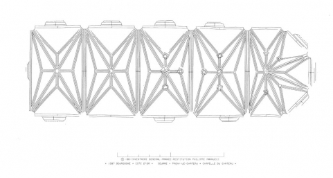 Plan du couvrement. © Région Bourgogne-Franche-Comté, Inventaire du patrimoine