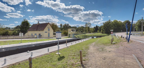 Site d'écluse pris d'aval. © Région Bourgogne-Franche-Comté, Inventaire du patrimoine