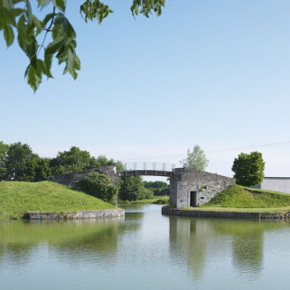 Vue de la passerelle haute, de face. © Région Bourgogne-Franche-Comté, Inventaire du patrimoine