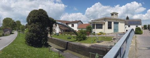 Le site avec la station de pompage et la maison éclusière. © Région Bourgogne-Franche-Comté, Inventaire du patrimoine