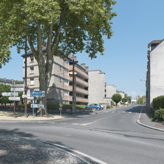 Bâtiment D : façades antérieure et latérale sud. © Région Bourgogne-Franche-Comté, Inventaire du patrimoine