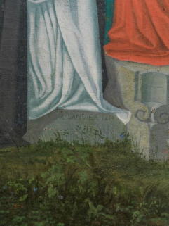 Détail : signature et date. © Région Bourgogne-Franche-Comté, Inventaire du patrimoine