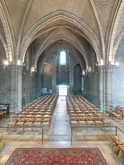 Vue de la nef, vers l'entrée. © Région Bourgogne-Franche-Comté, Inventaire du patrimoine