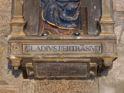 Vue du cartouche contenant la mention des commanditaires. © Région Bourgogne-Franche-Comté, Inventaire du patrimoine