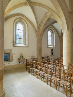 Vue de la nef depuis le choeur, en direction du sud-ouest. © Région Bourgogne-Franche-Comté, Inventaire du patrimoine