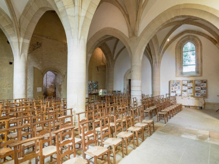 Vue d'ensemble de la nef, vers le nord-ouest. © Région Bourgogne-Franche-Comté, Inventaire du patrimoine