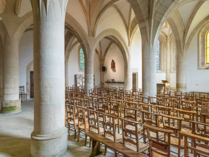 Vue d'ensemble de la nef, vers le nord-est. © Région Bourgogne-Franche-Comté, Inventaire du patrimoine
