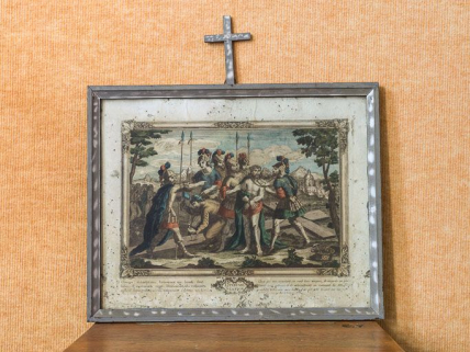 Dizième station : Jésus est dépouillé de ses vêtements. © Région Bourgogne-Franche-Comté, Inventaire du patrimoine