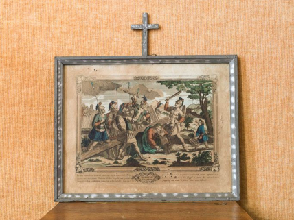 Troisième station : Jésus tombe sous le bois de la croix. © Région Bourgogne-Franche-Comté, Inventaire du patrimoine