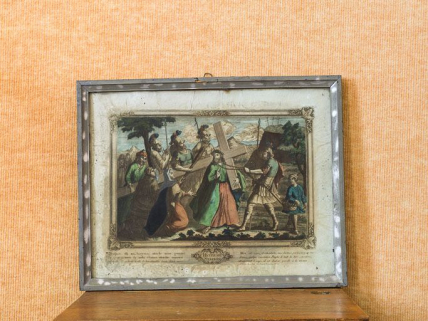 Huitième station :  Jésus console les filles de Jérusalem. © Région Bourgogne-Franche-Comté, Inventaire du patrimoine