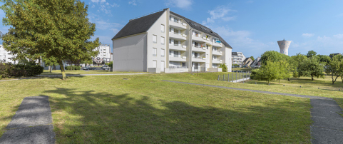 Bâtiment les Hauts de Loire 1, façade postérieure ouest. © Région Bourgogne-Franche-Comté, Inventaire du patrimoine