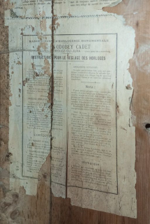 Détail des instructions pour le réglage des horloges. © Région Bourgogne-Franche-Comté, Inventaire du patrimoine