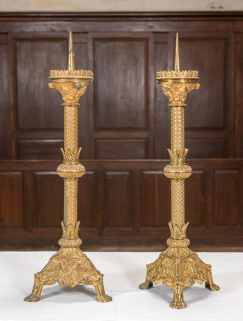 Paire de chandeliers. © Région Bourgogne-Franche-Comté, Inventaire du patrimoine