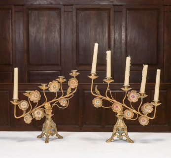 Paire de chandeliers. © Région Bourgogne-Franche-Comté, Inventaire du patrimoine