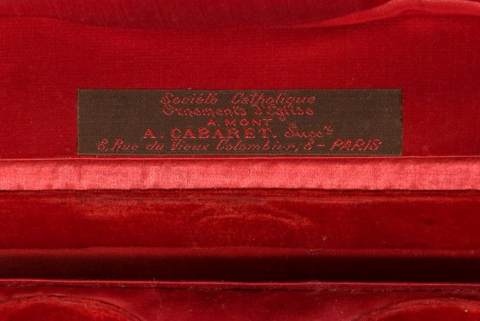 Etiquette de la boîte. © Région Bourgogne-Franche-Comté, Inventaire du patrimoine