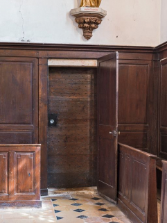 Porte de la sacristie. © Région Bourgogne-Franche-Comté, Inventaire du patrimoine