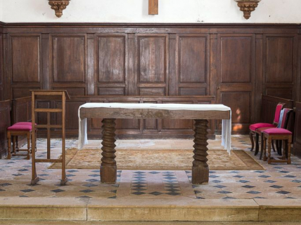 Vue d'ensemble des lambris. © Région Bourgogne-Franche-Comté, Inventaire du patrimoine