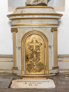 Tabernacle : détail du décor. © Région Bourgogne-Franche-Comté, Inventaire du patrimoine