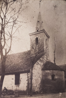 Ancienne église d'Aloxe. Reproduction (Archives communales, Aloxe-Corton). © Région Bourgogne-Franche-Comté, Inventaire du patrimoine