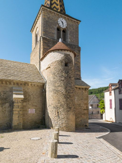 Tourelle d'escalier et clocher. © Région Bourgogne-Franche-Comté, Inventaire du patrimoine