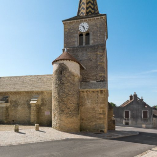 Tourelle d'escalier et clocher. © Région Bourgogne-Franche-Comté, Inventaire du patrimoine