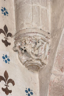Chapelle sud, détail d'un culot. © Région Bourgogne-Franche-Comté, Inventaire du patrimoine