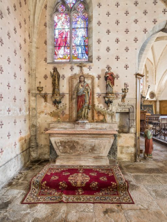 Autel : chapelle nord. © Région Bourgogne-Franche-Comté, Inventaire du patrimoine