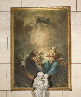 Tableau : la Sainte Famille et la Trinité. © Région Bourgogne-Franche-Comté, Inventaire du patrimoine