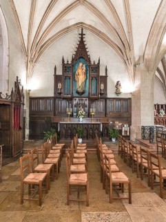 Chapelle du bas côté gauche avec la statue. © Région Bourgogne-Franche-Comté, Inventaire du patrimoine