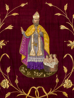 Détail de saint Nicolas. © Région Bourgogne-Franche-Comté, Inventaire du patrimoine