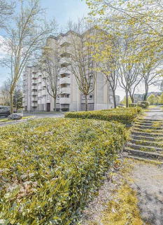 Immeuble modèle régional Redan de la cité Harfleur : façade antérieure et pignon. © Région Bourgogne-Franche-Comté, Inventaire du patrimoine