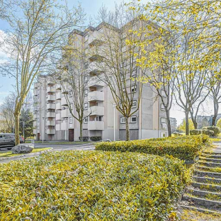 Immeuble modèle régional Redan de la cité Harfleur : façade antérieure et pignon. © Région Bourgogne-Franche-Comté, Inventaire du patrimoine
