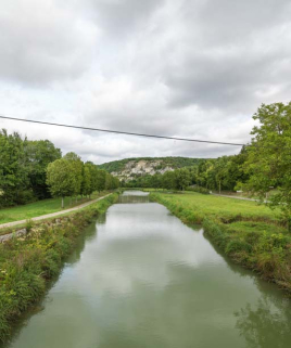 Vue d'ensemble depuis le pont de la D228. © Région Bourgogne-Franche-Comté, Inventaire du patrimoine