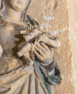 Détail de l'Enfant. © Région Bourgogne-Franche-Comté, Inventaire du patrimoine