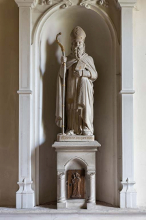 Statue et tabernacle de la chapelle sud : saint Martin. © Région Bourgogne-Franche-Comté, Inventaire du patrimoine