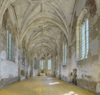 Intérieur de la chapelle, depuis l'entrée. © Région Bourgogne-Franche-Comté, Inventaire du patrimoine