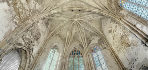 Intérieur de la chapelle : voûtes du choeur. © Région Bourgogne-Franche-Comté, Inventaire du patrimoine