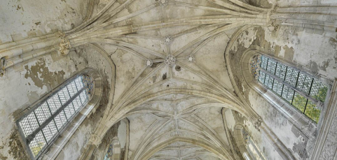 Intérieur de la chapelle : voûtes de la nef. © Région Bourgogne-Franche-Comté, Inventaire du patrimoine
