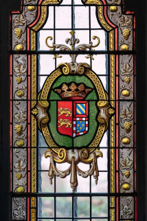 Détail, médaillon central. © Région Bourgogne-Franche-Comté, Inventaire du patrimoine