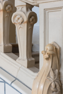 Hall des sources, rampe du degré, détail. © Région Bourgogne-Franche-Comté, Inventaire du patrimoine Hall des sources, rampe du degré, détail. © Région Bourgogne-Franche-Comté, Inventaire du patrimoine