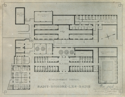 Projet de transformation et d'agrandissement (1899) de Gavillon, plan. © Région Bourgogne-Franche-Comté, Inventaire du patrimoine Projet de transformation et d'agrandissement (1899) de Gavillon, plan. © Région Bourgogne-Franche-Comté, Inventaire du patrimoine