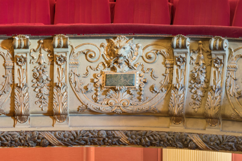 décor d'architecture relief peinture monumentale théâtre © Région Bourgogne-Franche-Comté, Inventaire du patrimoine  décor d'architecture relief peinture monumentale théâtre © Région Bourgogne-Franche-Comté, Inventaire du patrimoine