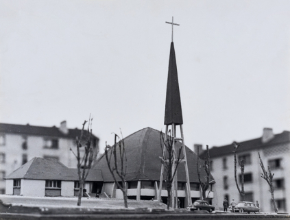  maquette église immeuble à logements clocher © Région Bourgogne-Franche-Comté, Inventaire du patrimoine
