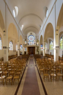  église verrière tribune nef © Région Bourgogne-Franche-Comté, Inventaire du patrimoine
