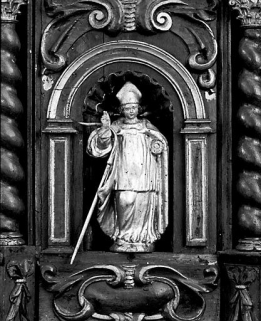 Evêque (autel-retable sud). © Région Bourgogne-Franche-Comté, Inventaire du patrimoine