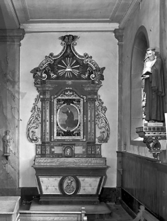 Vue de l'autel-retable latéral droit. © Région Bourgogne-Franche-Comté, Inventaire du patrimoine