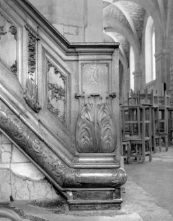 Détail : le départ de la rampe. © Région Bourgogne-Franche-Comté, Inventaire du patrimoine