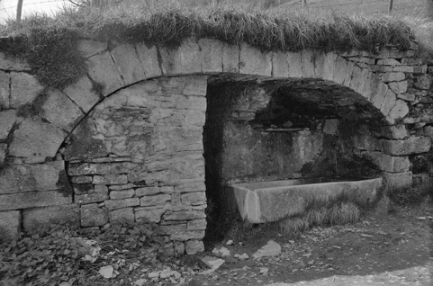 Fontaine cadastrée 1964 AB 110, située au lieudit Chez Rodot : vue d'ensemble. © Région Bourgogne-Franche-Comté, Inventaire du patrimoine