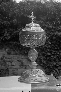 Ciboire en cuivre repoussé, XIXe siècle : vue d'ensemble © Région Bourgogne-Franche-Comté, Inventaire du patrimoine